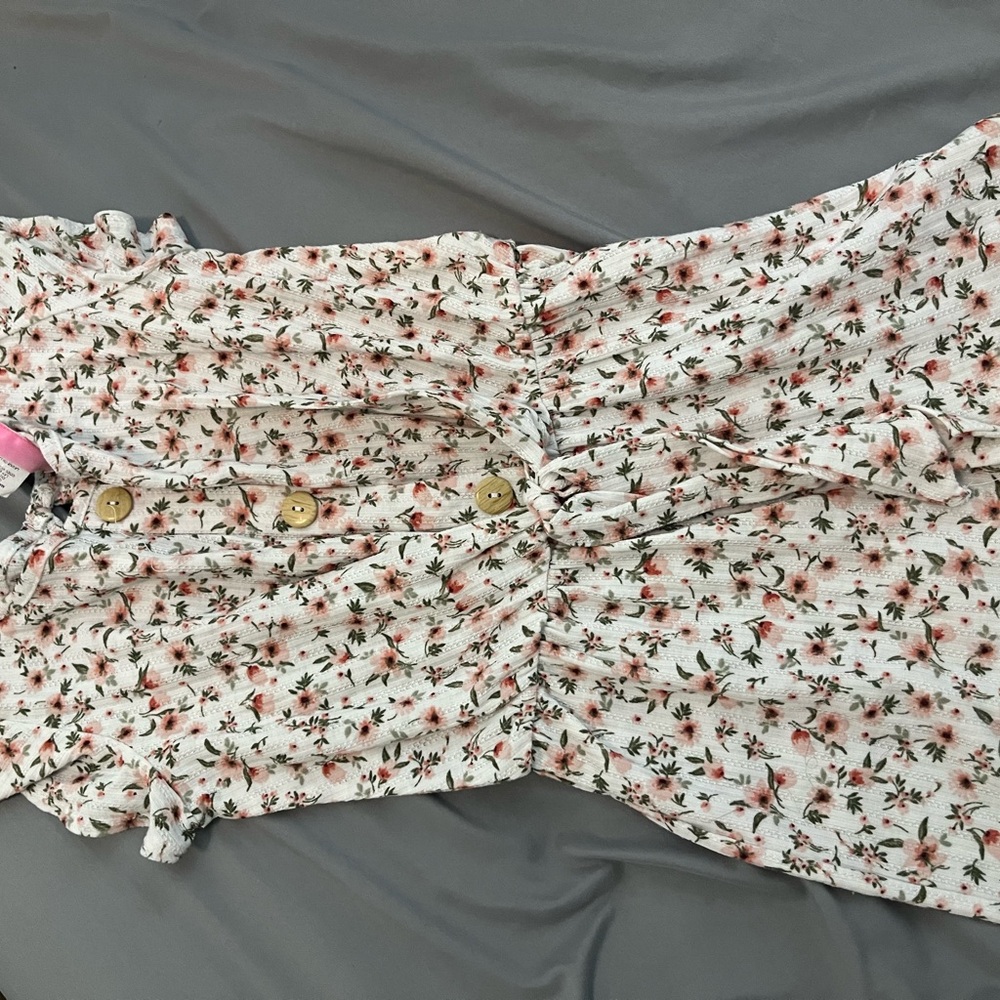 Floral Button-Down Romper